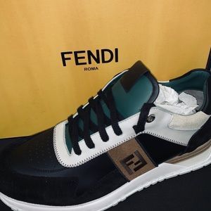 Men’s Fendi sneakers color block green sz12